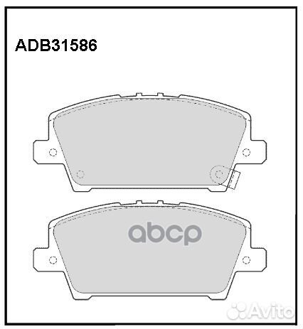 Колодки тормозные дисковые перед ADB31586 A