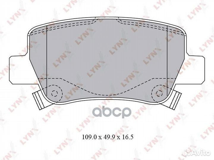 Колодки тормозные дисковые зад BD7599 lynxauto