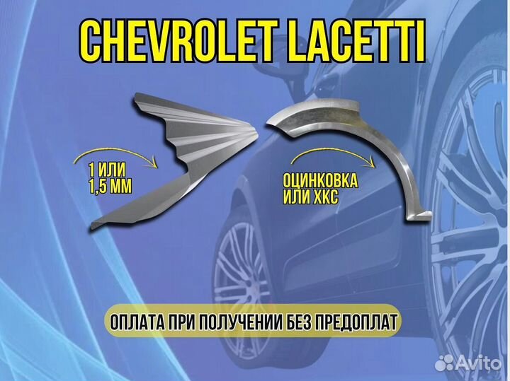 Ремонтные арки Chevrolet Aveo