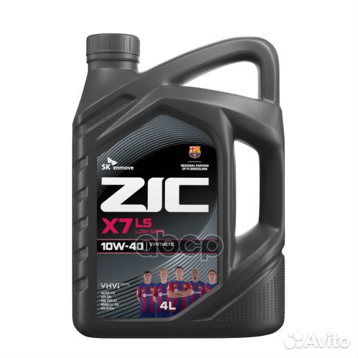 Масло моторное ZIC X7 LS 10W-40 SN/CF C3 синтет