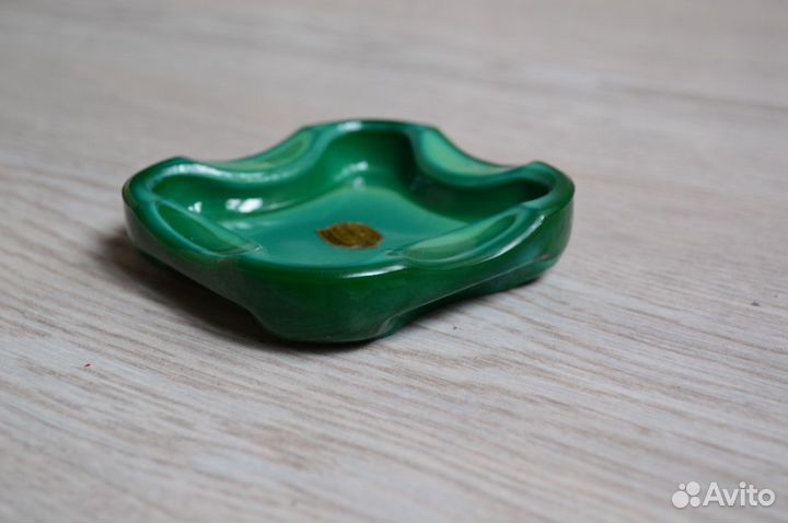 Пепельница Богемия Малахитовое стекло