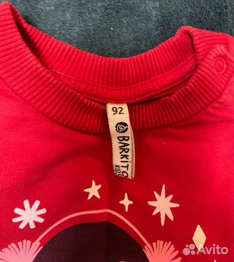 Свитшот новогодний для девочки 92