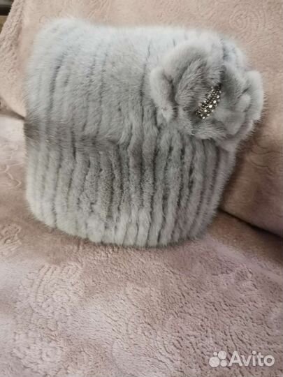 Шапки голубая норка