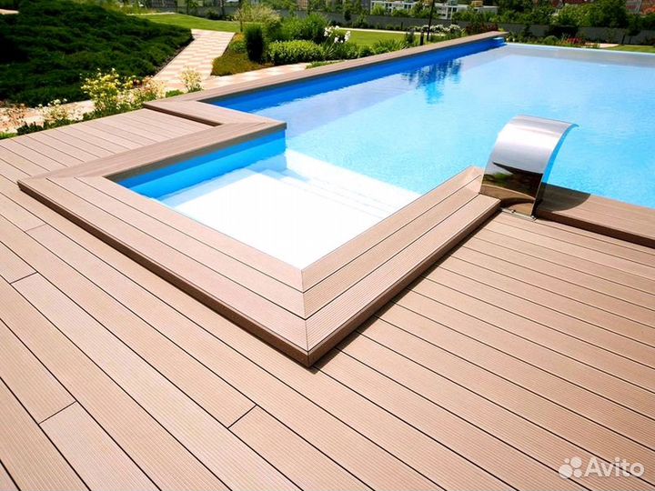 Террасная доска лиственница, палубная сорт авс нов