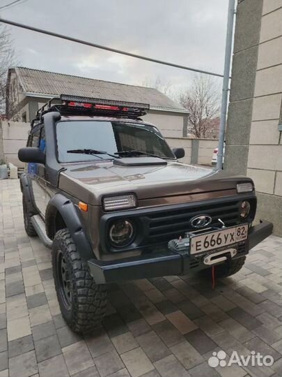 Силовой бампер на ниву