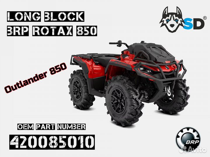 Двигатель Long Block 420085010 на Brp Can-Am 850