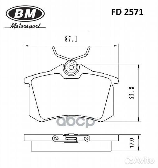 Колодки тормозные дисковые зад, прав, лев FD