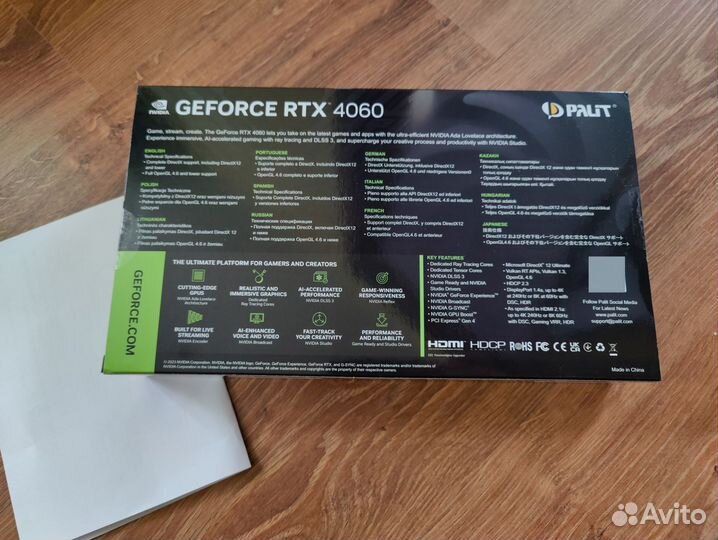 Видеокарта Palit Rtx 4060 StormX 8Gb (новая)