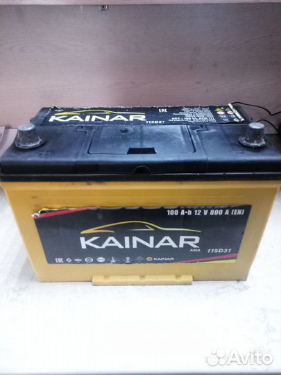 Б/У акб автомобильный аккумулятор kainar 100Ач