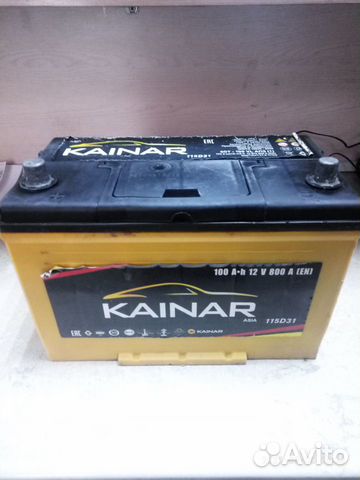 Б/У акб автомобильный аккумулятор kainar 100Ач