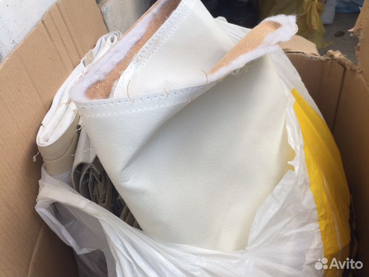 Большие куски кож. зама б/у 10-15 кг