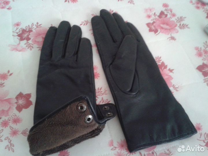 Перчатки кожаные 6.5 размер