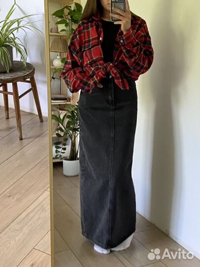 Юбка джинсовая макси