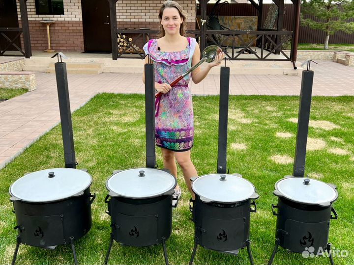 Казан с печкой. Комплект