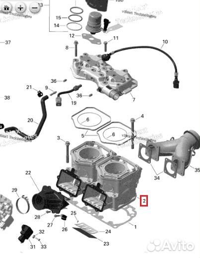 SM-09602 SPI Цилиндр Двигателя Для Ski Doo 600 E-TEC 420623263, 420623262