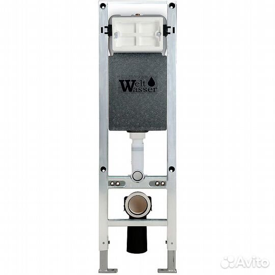 Унитаз подвесной WeltWasser amberg 350 ST+merzbach 043 XL GL-WT+amberg RD-WT белый/кнопка белая, без