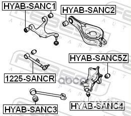 Сайленблок задней продольной тяги (hyundai sant