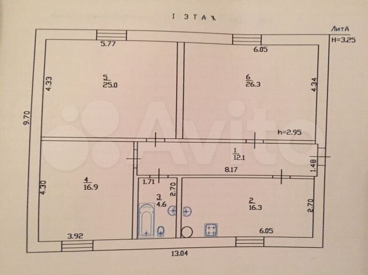Дача 101,2 м² на участке 12 сот.