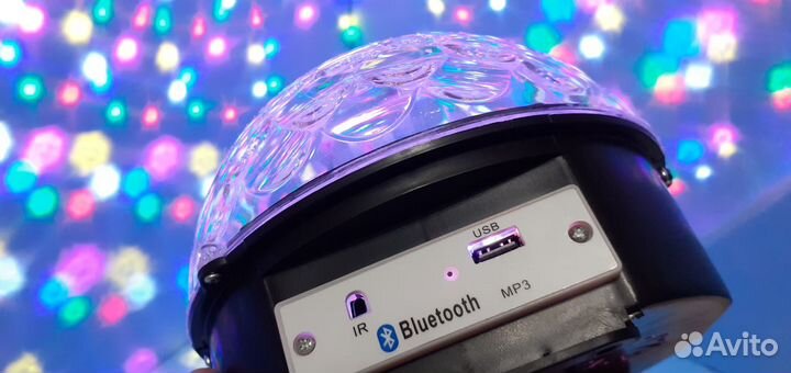 Диско-шар со встроенной Bluetooth колонкой + пульт
