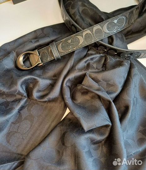 Палантин черный и ремень coach