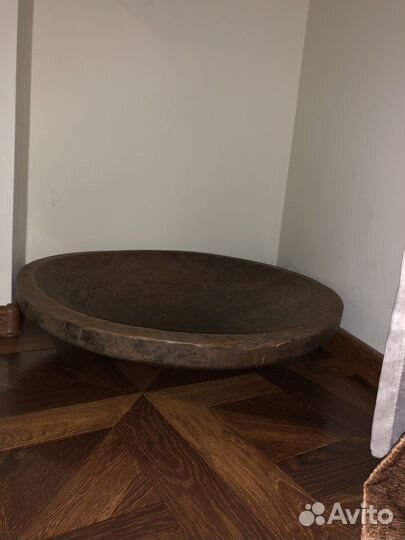 Блюдо старинное греческое деревянное