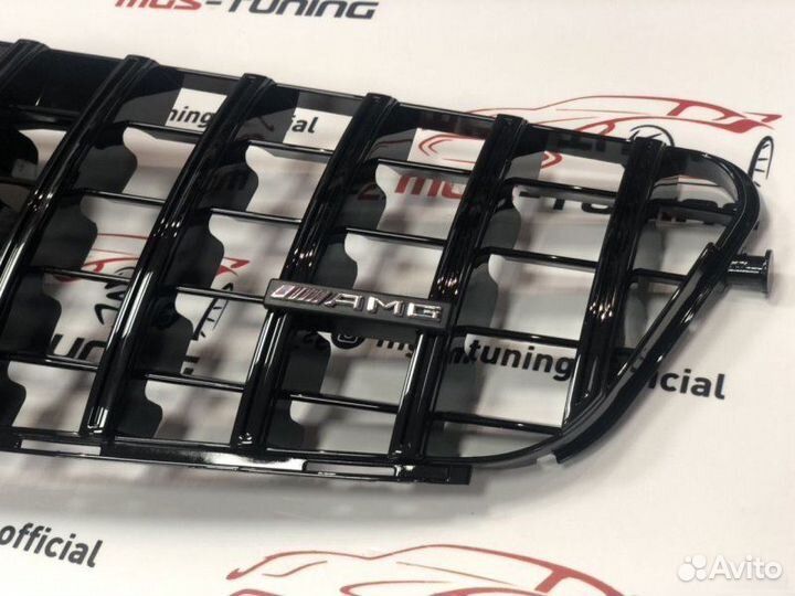 Решетка Mercedes C-class w204 GT style black+AMG