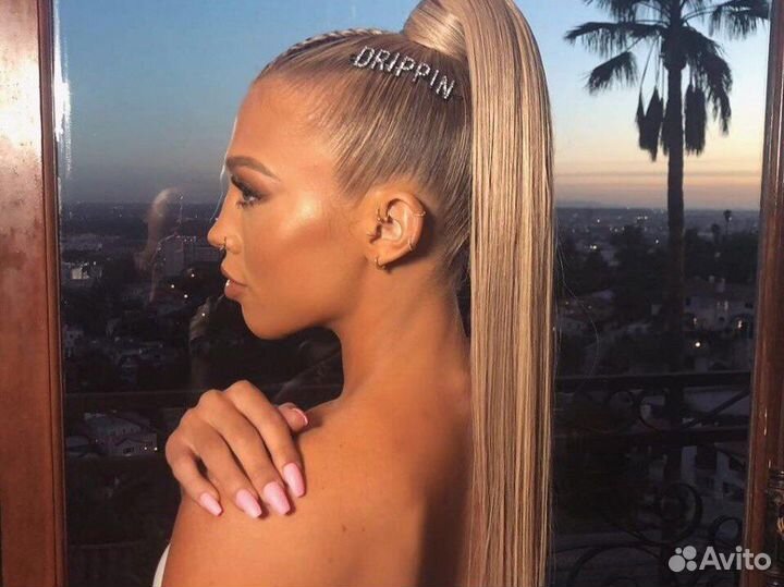 Хвост / афрохвост на резинке / Шиньон