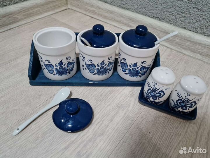 Набор для специй под гжель