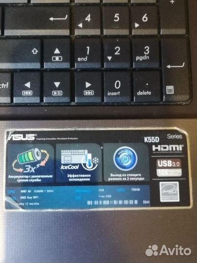 Ноутбук asus K55DR