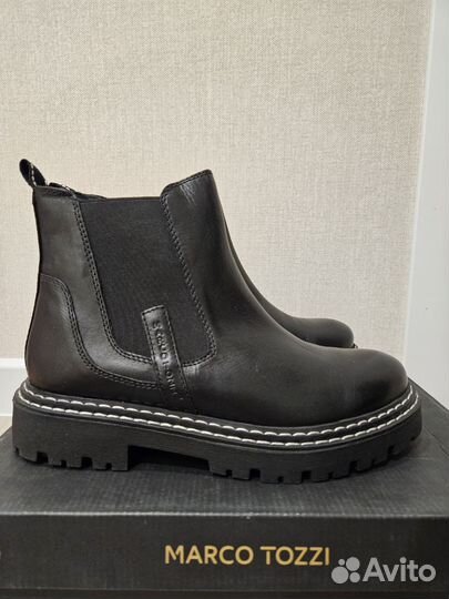 Женские кожаные ботинки / челси 39