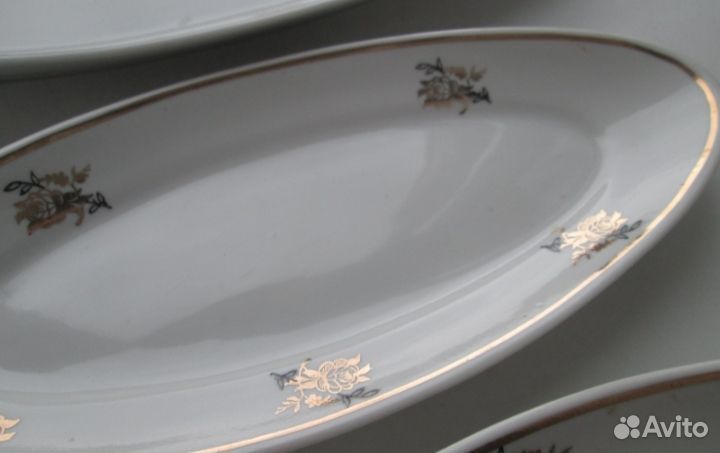 Фарфор. селедочницы-3 шт вместе, з-д дулево, СССР