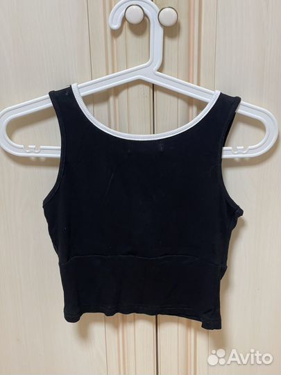 Топ чёрно-белый one size