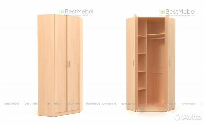 Угловой шкаф с зеркалом