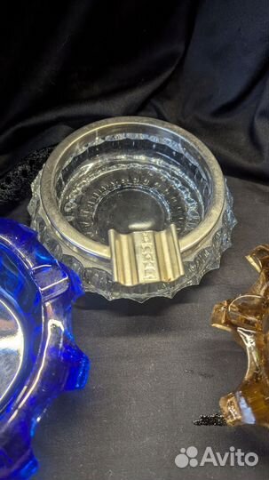 Пепельница СССР цветное стекло