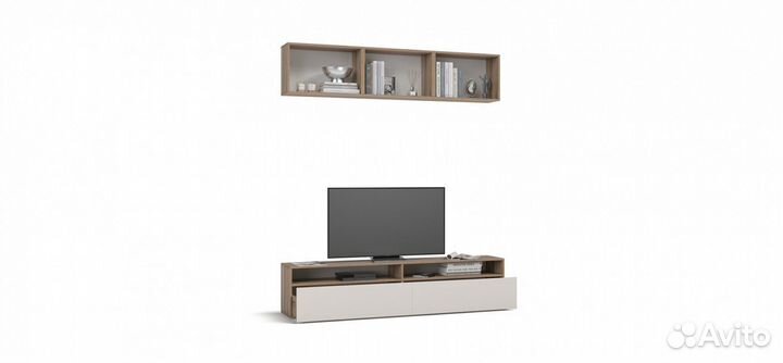 Гостиная boss quadro 3 Вяз натуральный,Ваниль софт