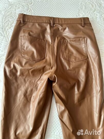 Кожаные брюки женские , р 46
