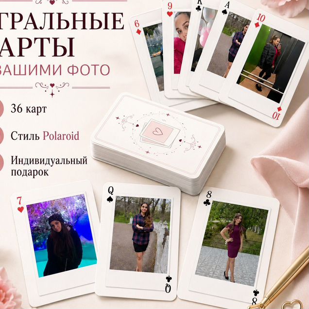 Игральные карты с вашим фото