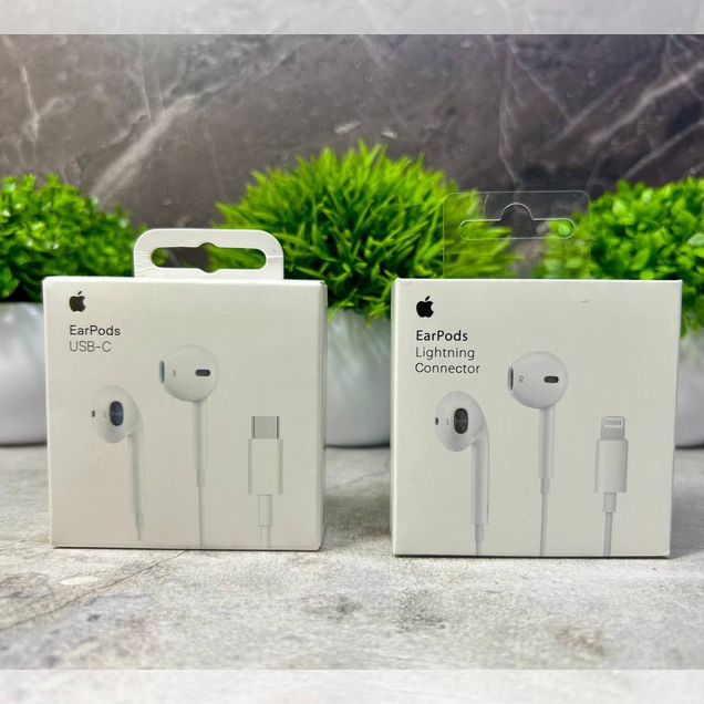 Наушники проводные earpods lighting / type-c