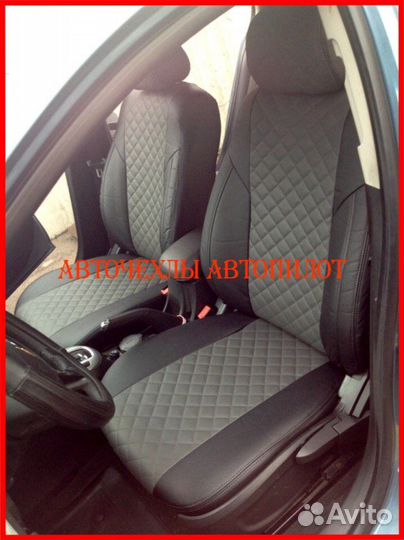 Чехлы Автопилот Chevrolet Lanos из экокожи Ромб