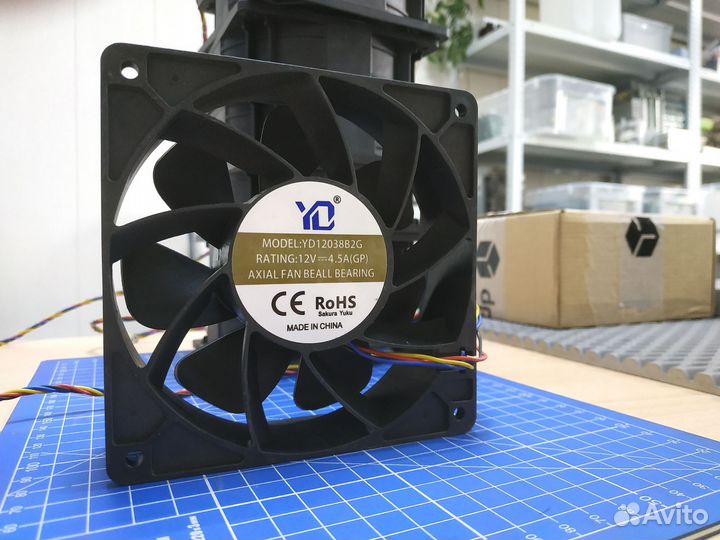 Кулер вентилятор для асиков 4.5A asic 120х120мм