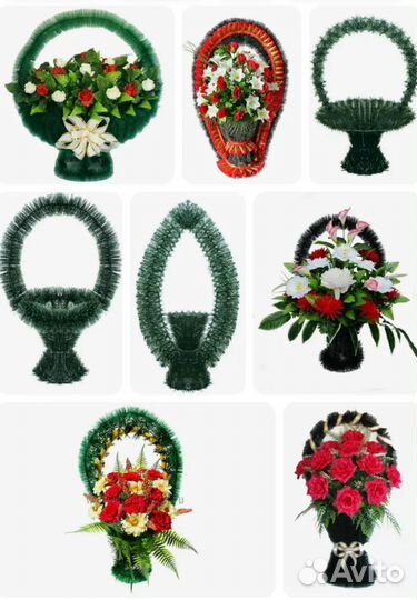 Ритуальные венки и корзины оптом