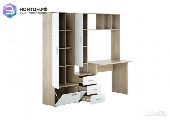 Уголок школьника Паскаль-5 дуб сонома светлый / бе