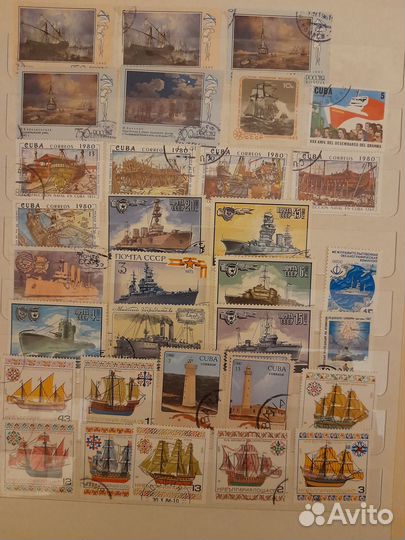 Почтовые марки,тематика корабли и самолёты