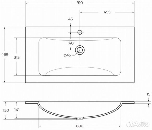 Мебель для ванной BelBagno Kraft-900-BB910/465-LV