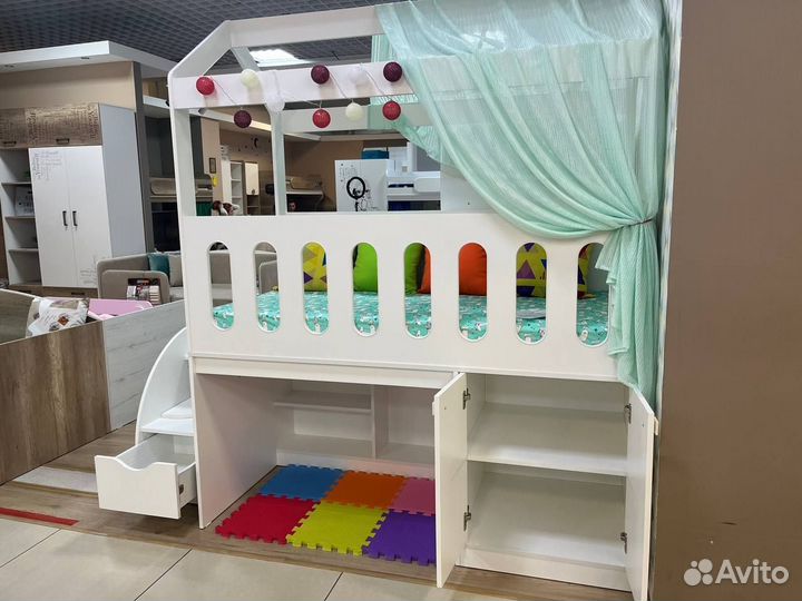 Детская кровать чердак Teremok