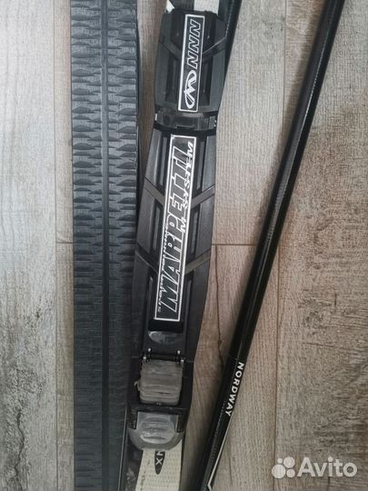 Лыжи беговые 160 см с палками