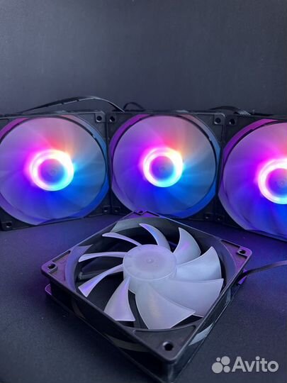 Комплект 3 кулера для корпуса + контроллер + пульт