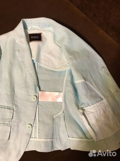 Костюм на мальчика тройка лен Gulliver 122 см