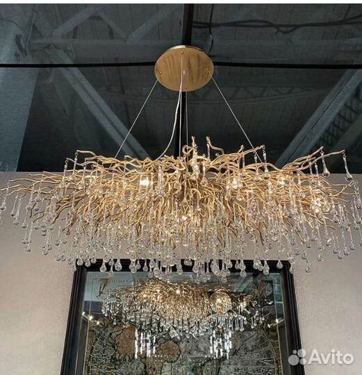 Большая Люстра шикарная новая капли роса