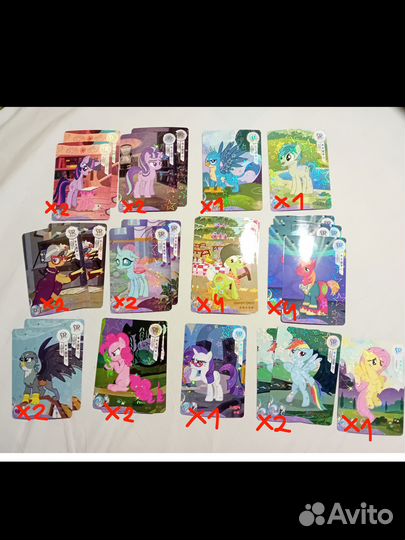 Карты my little pony R Sr и тд
